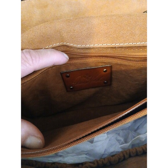 NWT Patricia Nash the Heritage Collection Cognac Leather Mini Messenger Bag - Picture 9 of 12